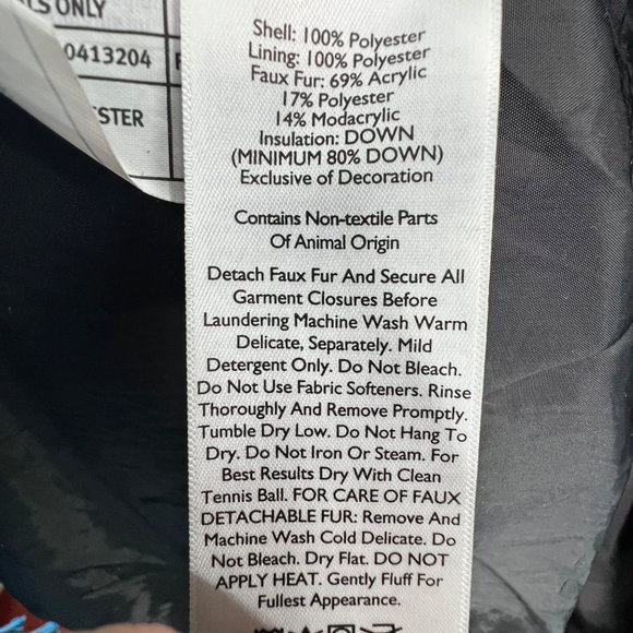 Eddie Bauer Quilted Hooded Faux Fur Lodge Down Duffle Puffer Coat Black Womens S - Picture 12 of 14